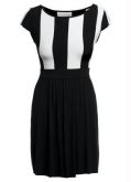 Vestido Preto e Branco com Listras