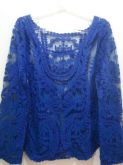 Blusa Rendada Manga Longa